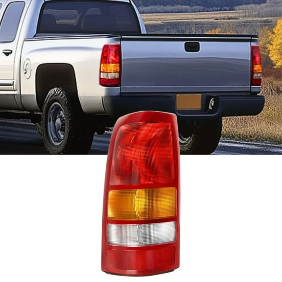 Nilight Taillight Assembly Compatible with 1999-2002 Chevy Silverado 1500 2500 3500 1999-2006 GMC Sierra 1500 2500 3500 Rear Lamp Replacement OE Style Driver Side Red Border