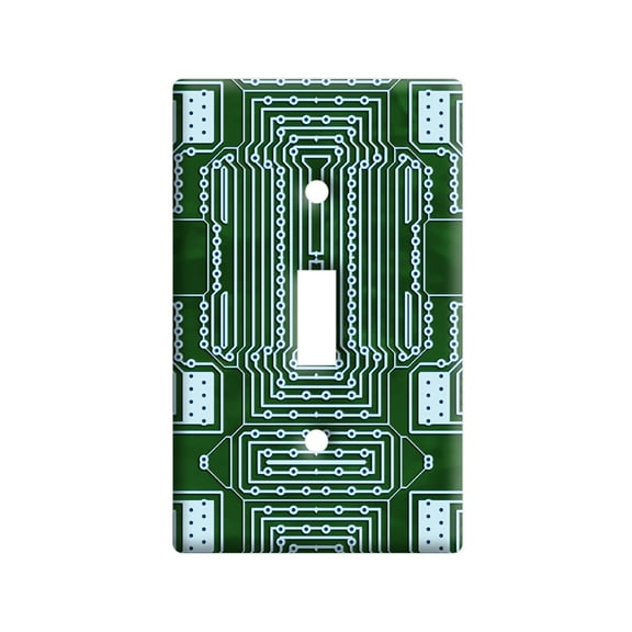 Empty Circuit Board Design Light Switch Plate Cover