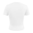 thumbnail image 4 of Women Summer Tops Women's Summer Pullover A Thin Round Neck Fashionable Short Sleeved Milk Silk Top Petite Women Tee Shirt Scrub Long Sleeve Dresses Cute T Bright Floral Top Womens All Long White XS, 4 of 5