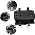 thumbnail image 3 of Bolsa de herramientas para motocicleta, bolsa universal de cuero para manillar, alforjas para motocicleta, bolsas para horquilla, bolsa para herramientas con 2 correas compatibles, negro, 3 of 5