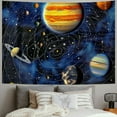 thumbnail image 2 of Orinice Solar System Planets Star Tapestry Wall Hanging Unique Style Home Wall Decor Art Living Room Bedroom Apartment Farmhouse Dorm 60x50inch, 2 of 6