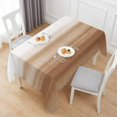 thumbnail image 6 of Brown White Ombre Table Cloth Waterproof Tablecloths, Vintage Farmhouse Abstract Striped Tablecloth Dining Table Cover for Kitchen Party Tabletop Outdoor, Rectangle Tablecloth 60x120 Inch, 6 of 9