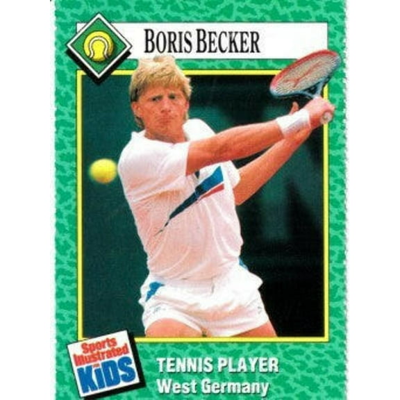 Boris Becker 1990 Sports Illustrated for Kids tennis card