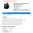 thumbnail image 2 of Blower Motor - Compatible with 2015 - 2021 Chevy Trax 2016 2017 2018 2019 2020, 2 of 2