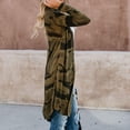 thumbnail image 2 of Cardigans Décontractés Amples à devant Ouvert pour Femmes, Imprimés Camouflage, Manches Longues, Blouses Longues, 2 of 7