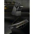 thumbnail image 4 of "Juego Cuchillos Inoxidable 14 Pza. Base Madera Negra Belug,  Negro ", 4 of 5