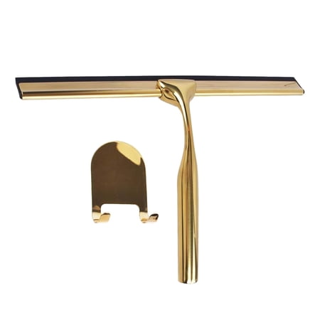 Glass Wiper W/ Hook Holder Silic Stainless Steel Squeegee for Countertop A