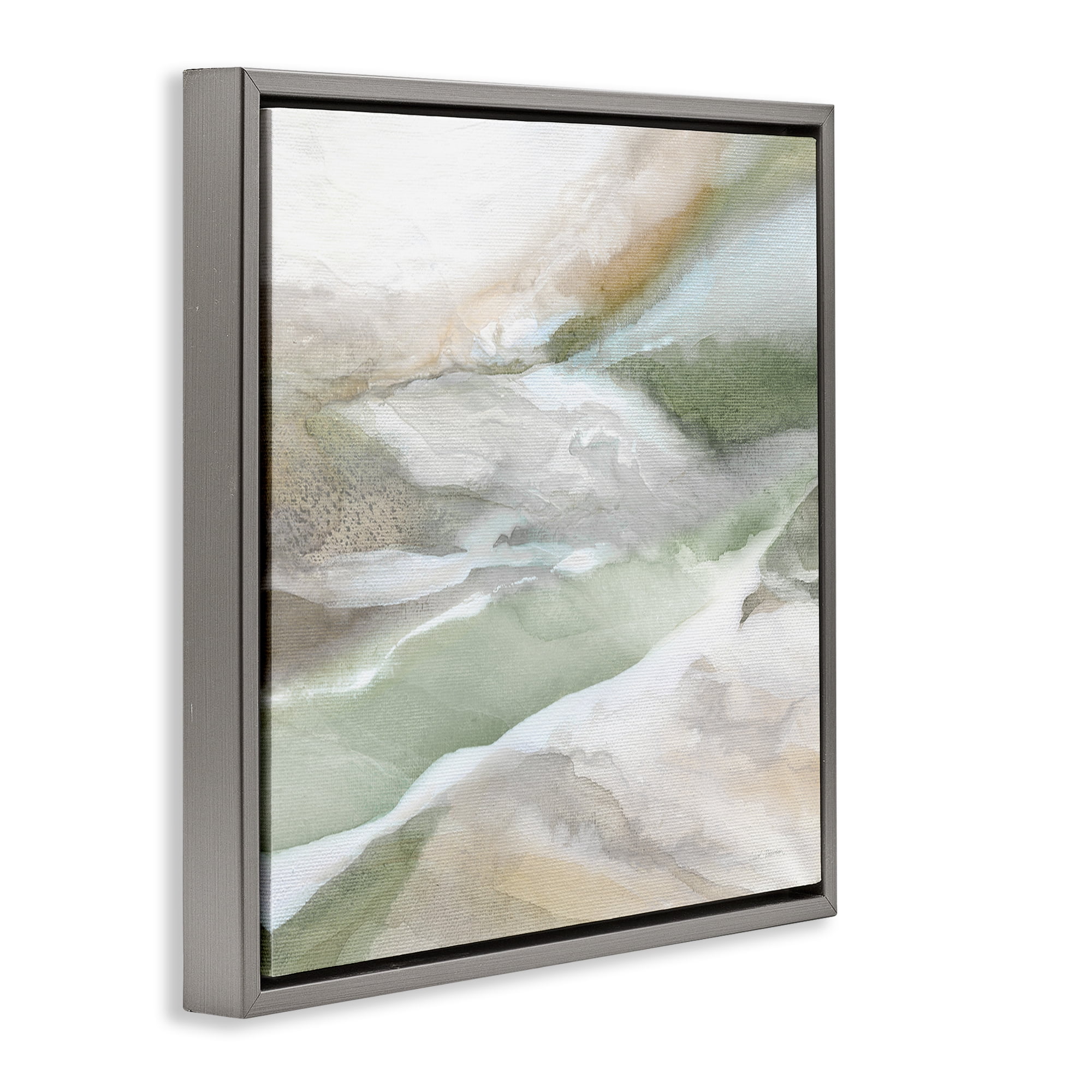 Stupell Industries Serene Misty Landscape Gray Framed Floater Canvas Wall Art, design by Carol Robinson