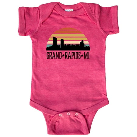 

Inktastic Grand Rapids Michigan Skyline Retro Gift Baby Boy or Baby Girl Bodysuit