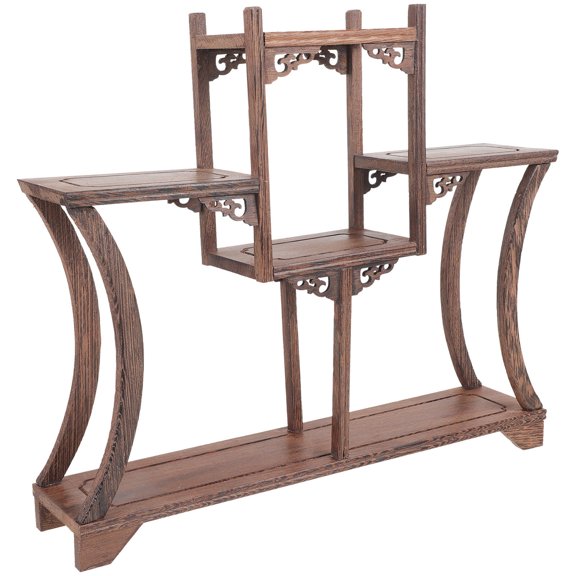 KAKOWELY 1Pack Display Frame Trinket Display Shelf Vintage Design For People Interested in Chinese Culture
