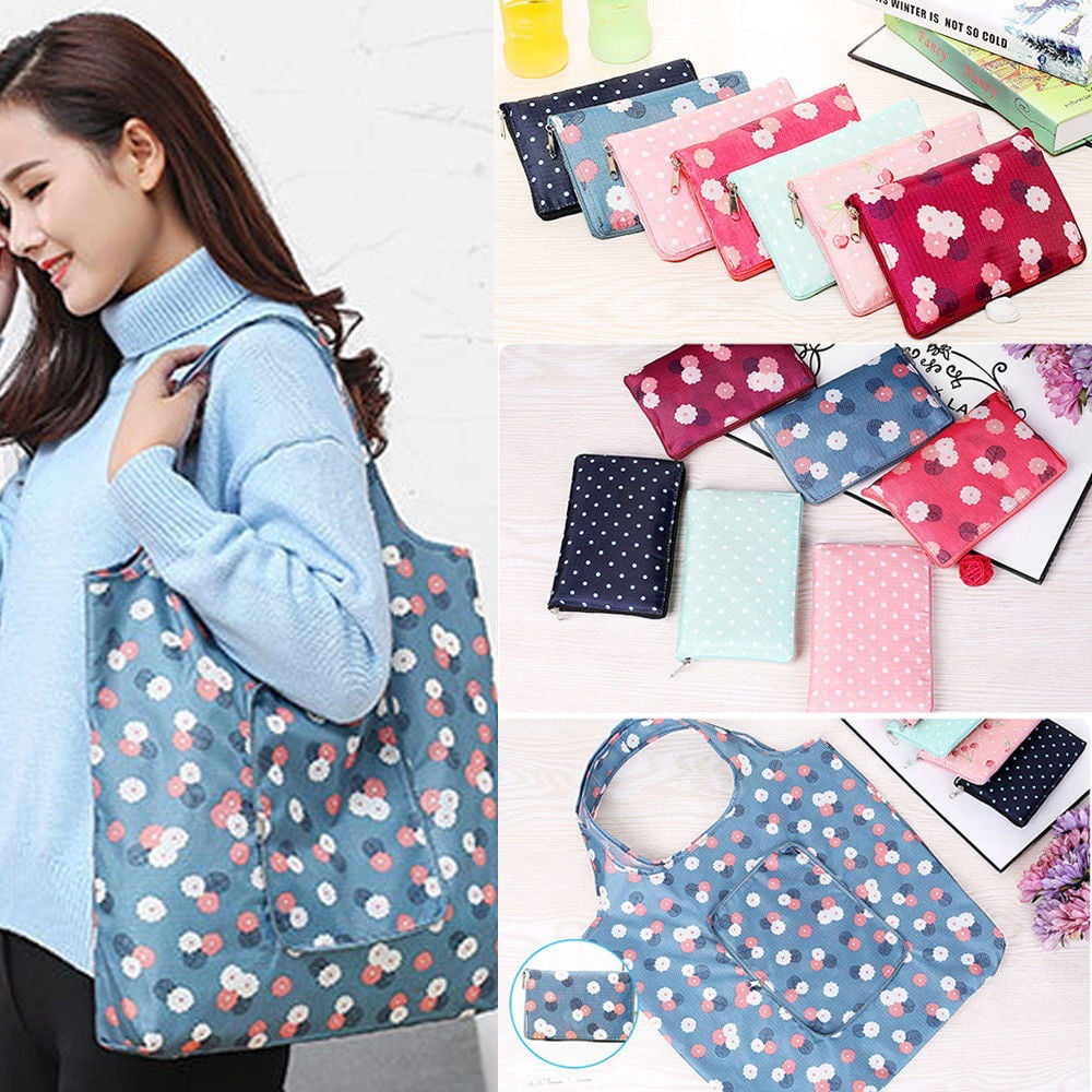 Details about   Foldable Handy Shopping Bag Reusable Tote Pouch Recycle Storage Portable Handbag 
