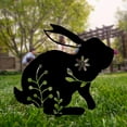 thumbnail image 2 of BZPIZ Garden Decorations Under $10 Metal Bunny Garden Decor Powder-Coated Matte Black Finish Silhouettes Lifelike Die-Cut Sign Garden Easter Ornament Garden Art for Flowerbeds Planters Patios Lawn, 2 of 5