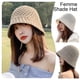 thumbnail image 1 of Wide Brim Floppy Summer Hats Folding Wide Brim Cap Sun Straw Beach Bucket Hat, 1 of 5