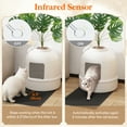 thumbnail image 3 of Lifewit Litter Box Cat with Faux Plant & Scoop, Hidden Enclosure Litter Tray with Odor Control & Carbon Filter in Living Room, Bedroom, Corner, White, 3 of 9