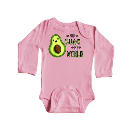 

Inktastic You Guac My World with Cute Avocado Gift Baby Boy or Baby Girl Long Sleeve Bodysuit