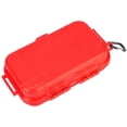 thumbnail image 2 of Plastic Waterproof Shockproof Box Outdoor Waterproof Airtight Survival Case Storage Case Floating Hard Shell Wet Dry Box Carry Box Container Marine Fishfinder Case 4 Colors(Red) waterproof box sm, 2 of 9