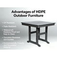 thumbnail image 3 of S-HOME Patio Dining Table with Umbrella Hole, Perfect for Outdoor Dining in Your Yard or Lawn Area, 3 of 9