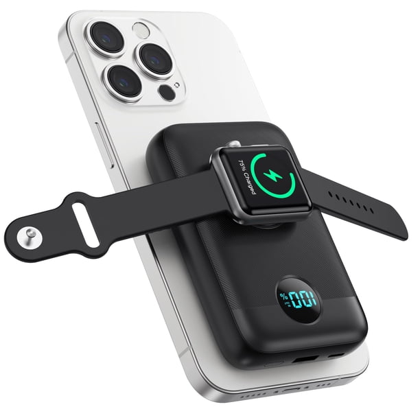 Cargador Portátil Magnético GKUTW para iPhone y Apple Watch 10800mAh