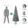 thumbnail image 5 of Naomi Home 6.5ft Slim Snow Flocked Christmas Tree with Lights, Realistic Frosted Skinny Pencil Christmas Tree Prelit with 864 Branch Tips, 250 Warm Lights and Metal Stand, Aritificial Christmas Tree, 5 of 9
