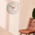 thumbnail image 3 of Reloj multiusos para regalo, adorno de números arábigos, madera silenciosa redonda de 12 pulgadas Diámetro: 30cm Zulema Reloj de pared, 3 of 8
