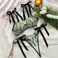 thumbnail image 4 of Lingerie for Women Apparel Mesh Lace Teddy Sleepwear with Comfortable Three-Hook Design for Home Leisure Nightwear Green L, 4 of 9