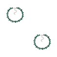 thumbnail image 3 of Qarigey Gargantilla en forma de gota de agua de cristal de lujo Colgante de cristal Collar de adorno de cuello elegante para compromiso Verde Verde 2piezas, 3 of 6
