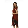 thumbnail image 2 of Riviera Sun Rayon Crepe Batik Marble Short Sleeve Umbrella Dress, 2 of 3