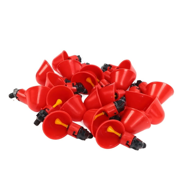 Chicken Water Cups, Detachable Leakproof Automatic Chicken Drinkers Drop Resistant For Broilers For Quail For Hen Red