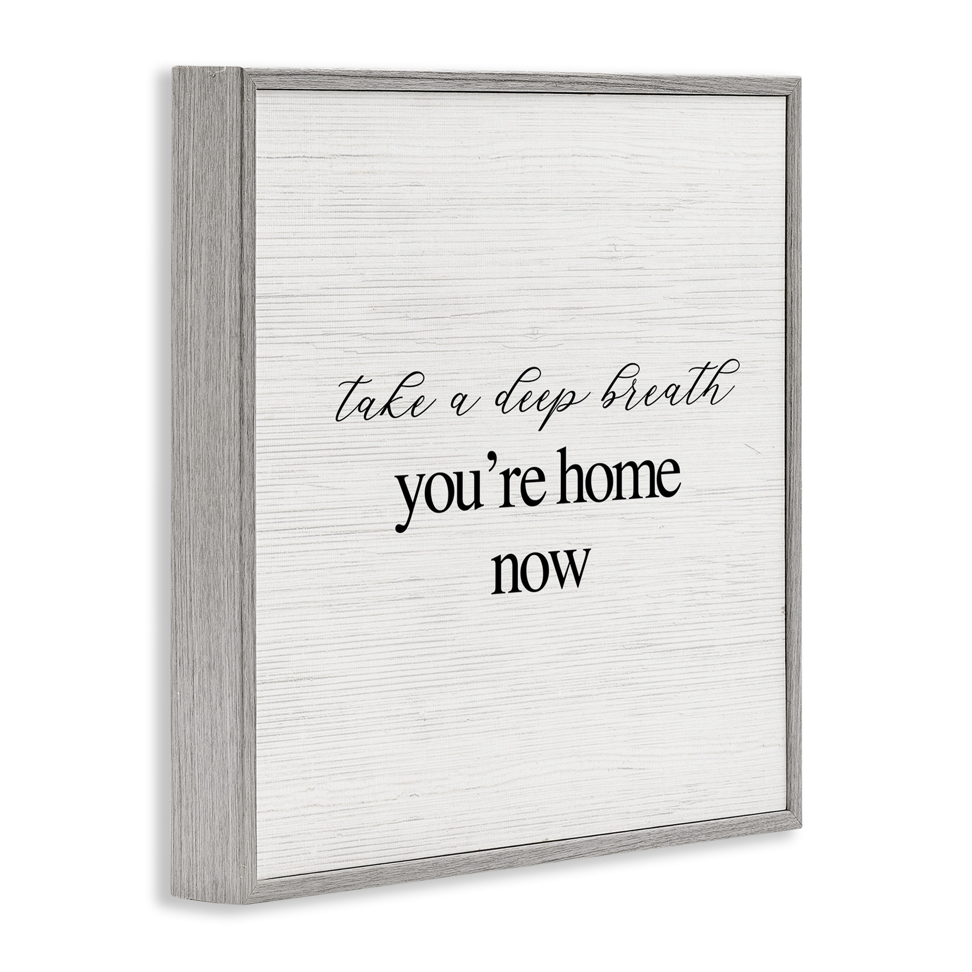 Stupell Industries Home Now Minimal Phrase Typography Painting Gray Framed Art Print Wall Art, 17 x 17