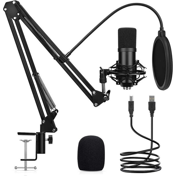 Microphone à condensateur pour PC, ordinateur, jeu professionnel