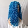 thumbnail image 2 of Peluca de cosplay azul rizado de 65 cm resistente al calor para niñas, 2 of 3