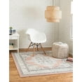 thumbnail image 3 of Unique Loom Parker Collection Area Rug - Merakli (7' 10" Square Rose/Gray), 3 of 12