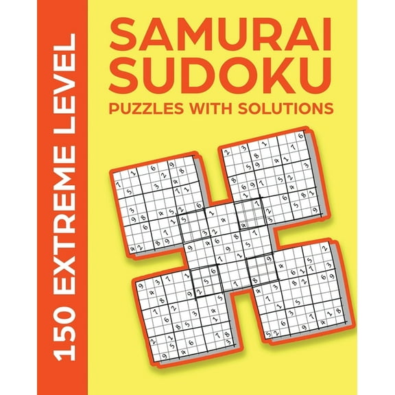 Samurai Sudoku Puzzles with Solutions: 150 Extreme Level (Paperback) by Ak Publishing