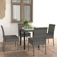 thumbnail image 1 of vidaXL 5 Piece Garden Dining Set Poly Rattan Grey, 1 of 3