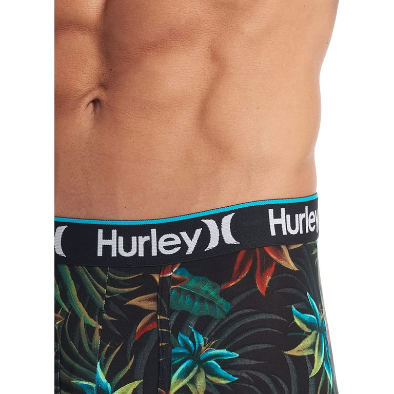  Hurley Boys' Classic Boxer Briefs (2-Pack), Black Doodle/Grey,  S: Clothing, Shoes & Jewelry