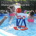 thumbnail image 3 of Inflatable Floating Pool Basketball Hoop for Kids Adults, Easy Set Up Water Basketball Game Toy, Summer Fun Pool Accessories for Family Pool Party Beach(Army Green), 3 of 5