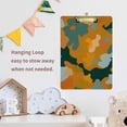 thumbnail image 5 of FMSHPON Fun Orange Green Camo Clipboard Hardboard Wood Nursing Clip Board and Pull for Standard A4 Letter 13x9 inches, 5 of 5
