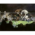 thumbnail image 2 of Luks, George Benjamin 14x12 Black Ornate Wood Framed with Double Matting Museum Art Print Titled - The Boxing Match, 2 of 4