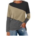 thumbnail image 1 of SNKSDGM Hauts Courts à Manches Longues Blouse Femmes Blouses à Manches Longues pour le Travail T-Shirt Décontracté à Col Rond Manches Longues Imprimé Respirant m, 1 of 4