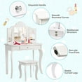 Costway Child's Vanity Table Set with Makeup Dressing, Children's Desk