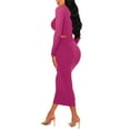 thumbnail image 4 of Womens Autumn And Winter Fashion Set Waist Wrapped Wrapped Skirt Mid Length Skirt Two Piece Set Long Dress Women plus Size Womens Swimwear Pencil Skirt Suits for Women plus Size High Waist Skirt, 4 of 8
