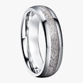 thumbnail image 1 of Anillo de oro de imitación de meteorito con ranuras de acero de tungsteno de 6/8 mm de ancho para hombre y mujer de 5 a 15 piezas, joyería europea y americana, 1 of 6