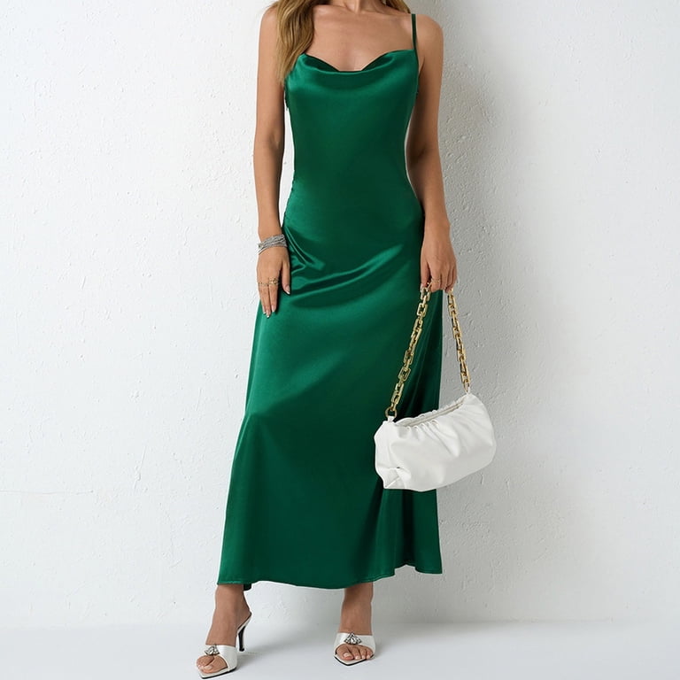 PMVFHDE Women's Banquet Dress Fashionable Solid Color Lock Clasp Design Pleated Long Sleeve Formal Dresses For Women Satin Fabric Evening Party Feast Ladies Formal Wear Dark Green - Walmart.com PMVFHDE Women's Banquet Dress Fashionable Solid Color Lock Clasp Design Pleated Long Sleeve Formal Dresses For Women Satin Fabric Evening Party Feast Ladies Formal Wear Dark Green - Walmart.com
