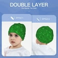 thumbnail image 6 of Rateoe Green Glitter Kids Beanie Warm Knit Beanie Hats Boys Girls Winter Hat Soft Slouchy Hats for Kids, 6 of 7