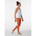 thumbnail image 5 of Red and Orange Stripes Leggings Women's push-up leggins, 5 of 6