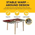 thumbnail image 4 of Red Plaid Christmas Snowman Table Cloths for 3 Foot Rectangle Tables, Xmas Tree Snowflake Botanical Patio Waterproof Elastic Fitted Tablecloths, Washable Rectangular Table Cover for Camping, 4 of 8