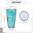 thumbnail image 4 of Lsque Tranquil Ocean Canoe Journey Pattern 20oz Car Cup with Lid and Straw, Insulated Coffee Cup with Straw Topper, Spill Proof Travel Coffee Mug, Stainless Steel Tumble-Straw Two-piece Set, 4 of 8