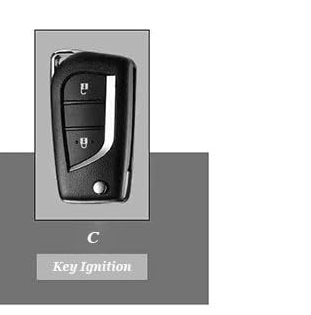 Car Key Fob Cover for Toyota Venza 2020-2024, Heavy Duty Hard Case, Scratch-Resistant Protective Shell with Keychain, Compatible Keyless Entry Remote Vehicle Accessories,C-Black