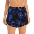 thumbnail image 4 of Lsque Blue-Purple Raspberries Printed Women's Running Shorts with Liner Pockets,Elastic Quick Dry Workout Athletic Gym Yoga Shorts,Womens High Waist Shorts-, 4 of 9