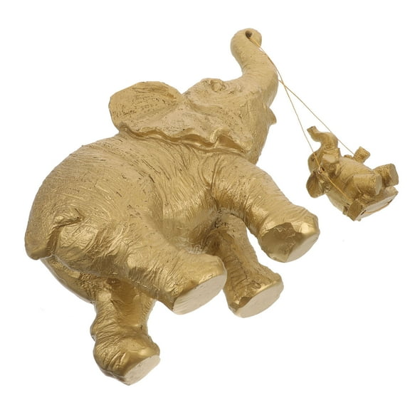 FRCOLOR Golden Resin Elephant Statue for Decoration and Stable Perfect for Home or Garden 4.7 Inches